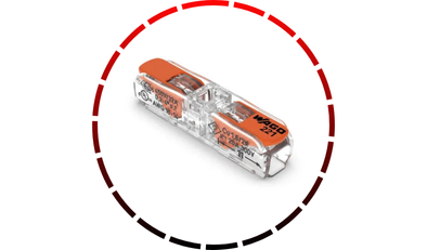 Conector Emenda Inline 221-2411 - Caixa com 60 peças Transparentes