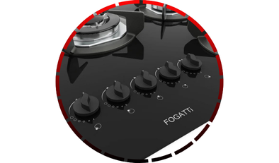 fogao cooktop 05 bocas tripla chama safe preto bivolt fogatti 28 2
