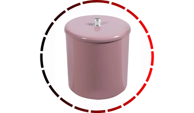 cesto multiuso com tampa 6l com puxador cromado rose astra 18 1