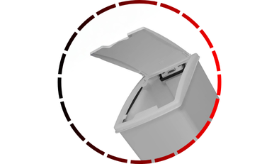 lixeira de 10 litros com pedal dupla abertura astra branco e branco 84 1