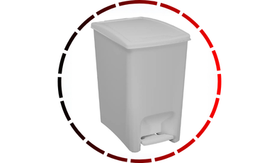 lixeira de 10 litros com pedal dupla abertura astra branco e branco 84 2