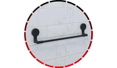 porta toalha com adesivo preto fosco astra 28 1