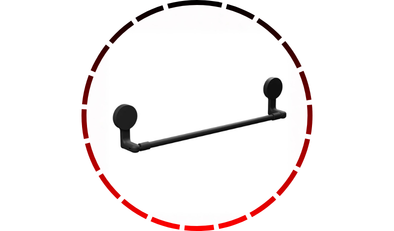 porta toalha com adesivo preto fosco astra 28 2