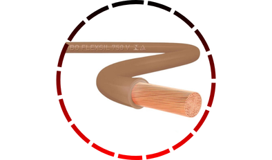 rolo cabo flexivel 750v 4mm 100 metros marrom sil 18 1