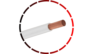 rolo com 100m de cabo de cobre 750v 2 5mm branco corfio 18 4