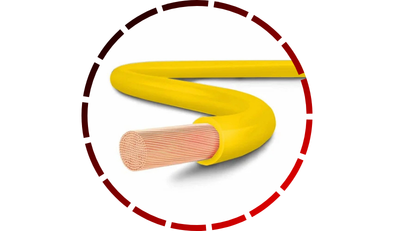rolo com 100m de cabo de cobre 750v 2 5mm amarelo sil 18 1