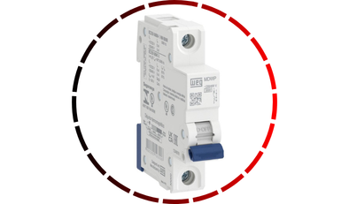 disjuntor din monofasico 16a c 3ka mdwp weg 18