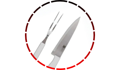 conjunto garfo e faca 02 pecas branco james f 19